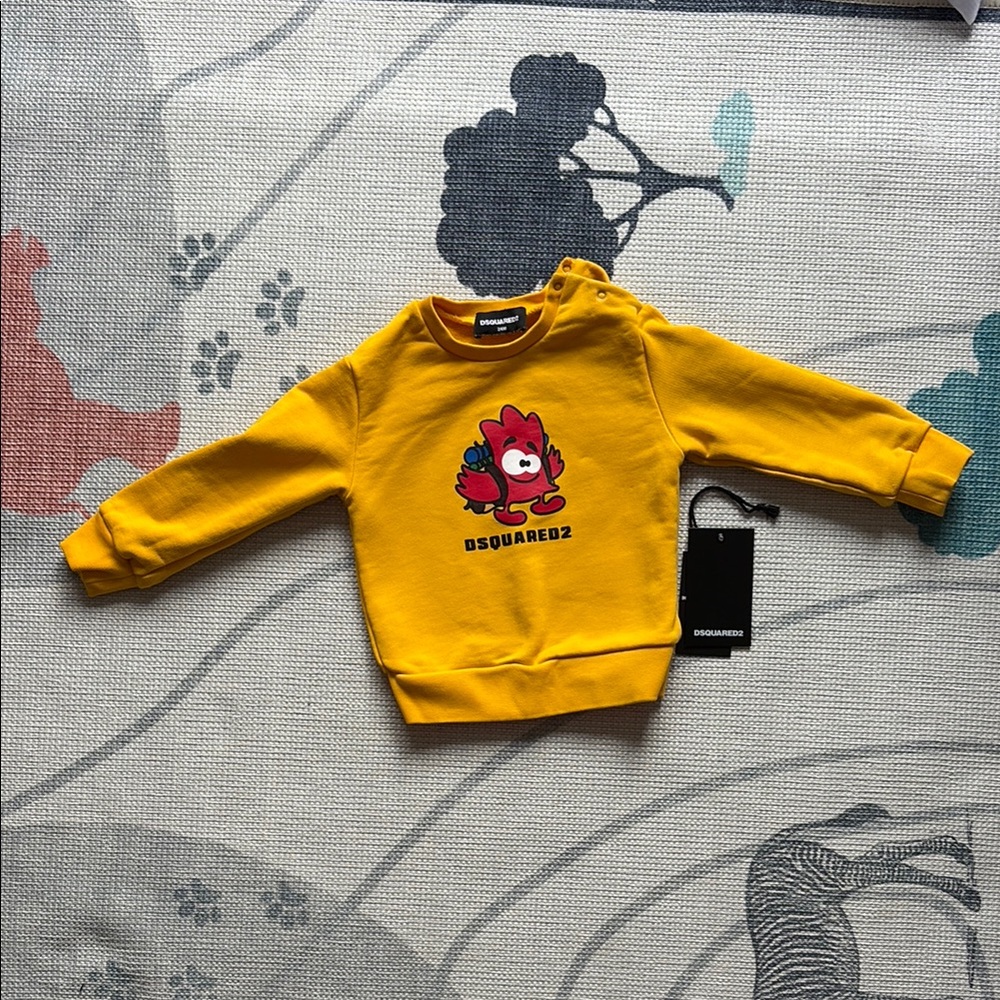 Dsquared2 Kids Yellow Graphic Sweatshirt